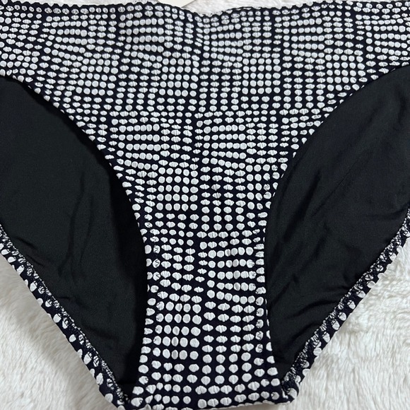 Aerie Women's Black White Polka Dot High Waisted Bikini Bottom XL Swimwear New - Picture 4 of 11